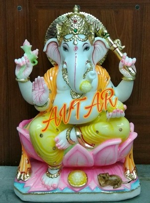 Marble Ganesh Statue-1 feet